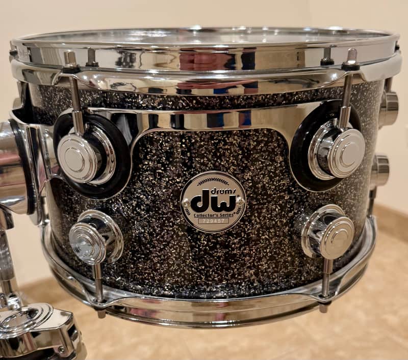 DW Drums Component Drum Rack Tom Custom Made- Maple/Mahogany 2024 - Black Galaxy FinishPly 12”x7” Accepting Offers! image 1