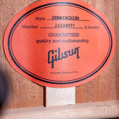 2023 Gibson Hummingbird Original Dreadnought Acoustic Guitar Antique Natural, Mint w/ Case, Tags image 6