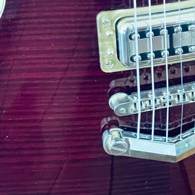 Gretsch G6228FM Players Edition Jet BT with V-Stoptail 2018 - Dark Cherry Stain - Flamed Top image 4