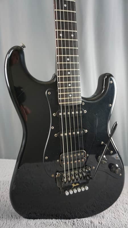 Fender Stratocaster Contemporary HSS Floyd Rose MIJ Fujigen E6 Black 1986-1987 image 1