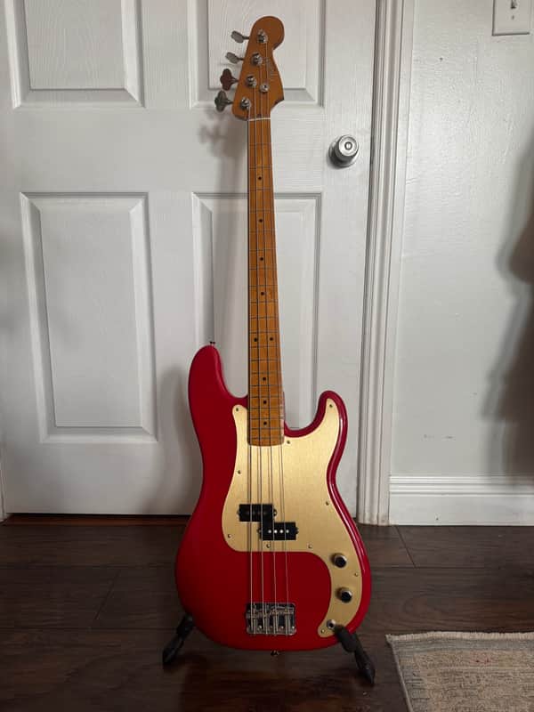 Fender Vintera '50s Precision Bass with Maple Fretboard 2019 - 2023 - Dakota Red image 1