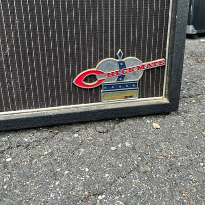 Teisco Checkmate CM-210H Vintage 2x10" Guitar Cabinet 1960s image 2