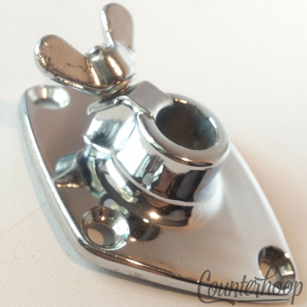 Pearl Tube Arm Bass/Tom Drum Post Mount Receiver Chrome Japan Vintage 60s-70s — main photograph