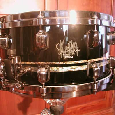 Tama David Silveria (Korn) Signature Snare Drum, DS1465 Piano Black with Black Nickel Hardware image 2
