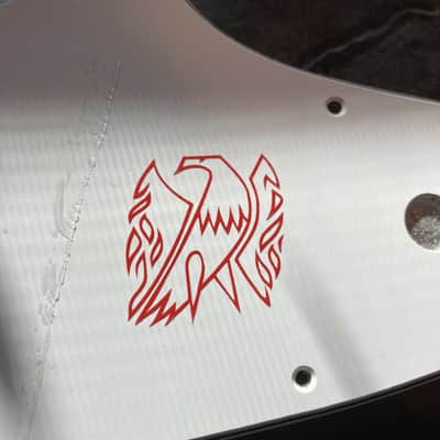 White 3 Ply Pickguard for 2007-2019 Gibson Firebird Reverse Style Made in USA + Red Decal & Screws image 7