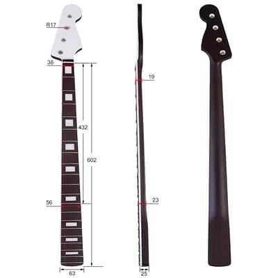 4 String Roasted Maple Bass Guitar Neck,20 fret 30inch image 6