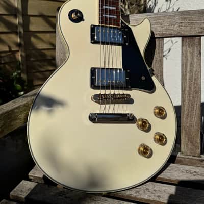 Blitz Les Paul Custom by Aria Pro II, 1992 Vintage White, Made in