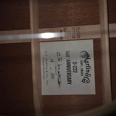 2016 Martin D-222 Ditson 222 Anniversary Model image 5