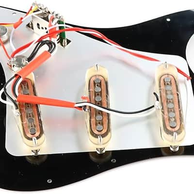 Prewired Loaded Pickguard,Guitar Pickguard 3-Ply SSS Prewired Loaded Pickguard with Alnico V Pickups Kit Humbucker Pickups for Stratocaster/Strat Electric Guitars Replacement Parts (black) image 5