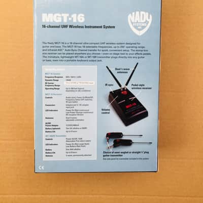 Nady MGT-16A Système sans fils UHF Guitare avec émetteur angle à 45° image 2