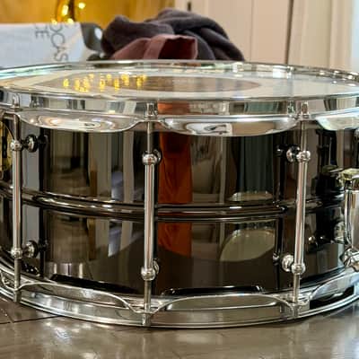 Pork Pie PP6514BB Big Black Brass 6.5x14" Snare Drum with Tube Lugs 2010s - Black Nickel Over Brass image 3