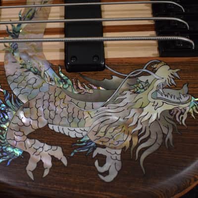 Antonio Tsai 7 String Bass/Guitar 2016 Mexico Bocote Abalone image 15
