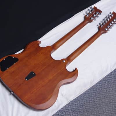 DEAN Gran Sport Double Neck electric GUITAR new w/ CASE - Worn Brown image 7