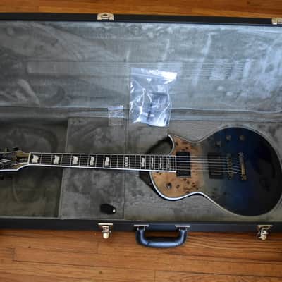 ESP E-II Eclipse , 2025, Blue natural fade, Burl top, OHSC, Exceptional condition image 2