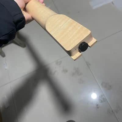 floyd rose nut stainless steel 24frets flame Maple guitar neck 25.5 hole 10mm Lock nut Satin Wheel truss rods charvel image 6