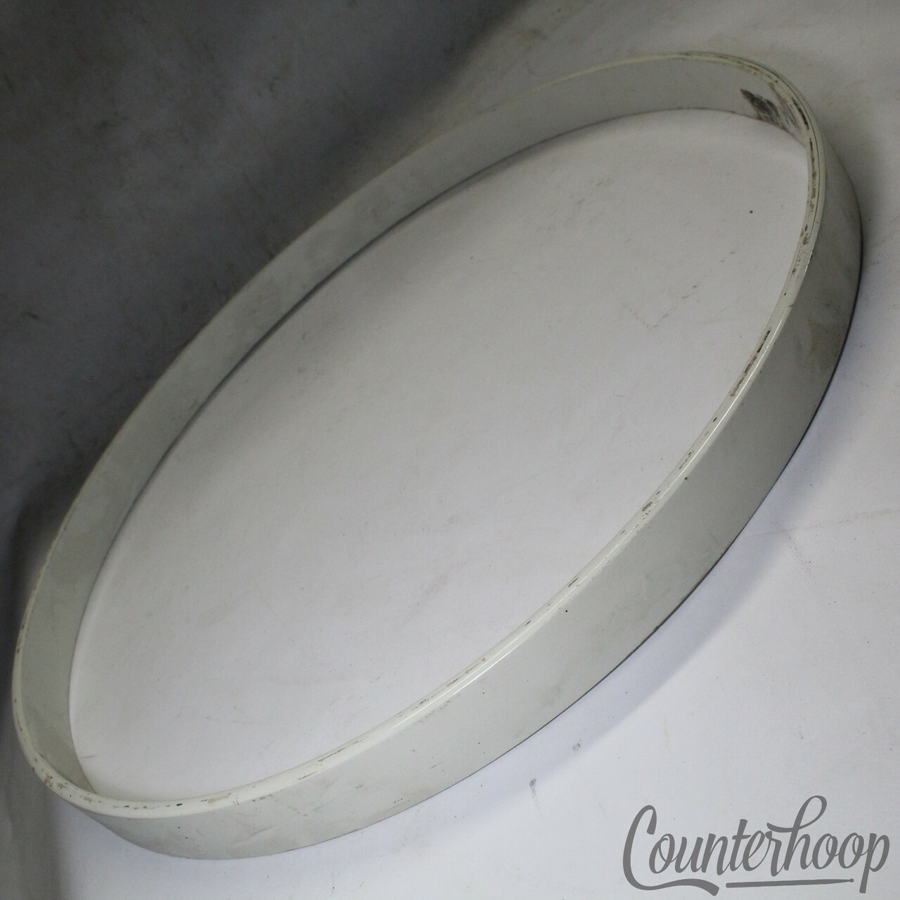 Gretsch 22" 3Ply Maple Bass Drum Hoop/Rim White Duco USA Vintage 50s Broadkaster — main photograph
