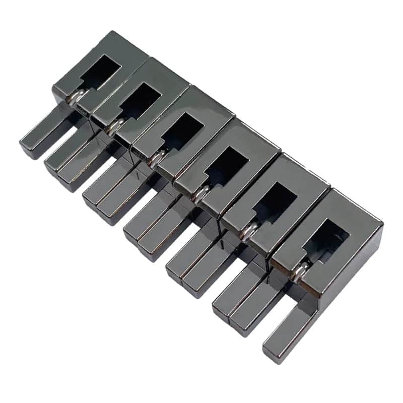 Authentic Floyd Rose Non-Fine Tuner Saddle Set - Black Nickel image 1