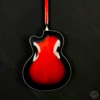 Tellson Single cutaway Jazz/Swing Guitar from the 60`s in red sunburst finish image 2