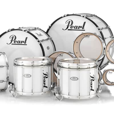 Pearl Marching Snare Drum, Pure White (FBX1412/A33) image 6
