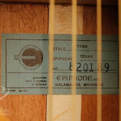 1966 Epiphone FT-79N Texan w/original HANG TAG image 6