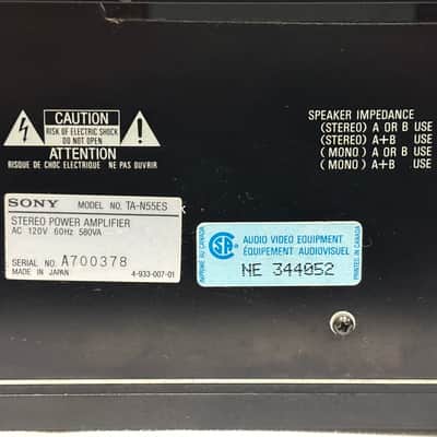 Sony – TA-N55ES Power Amp ,  A Legendary Piece of Audiophile History ,Made in Japan image 7