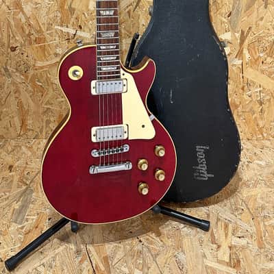 Pre Owned Gibson 1975 Les Paul Deluxe - Wine Red Inc. Case image 5