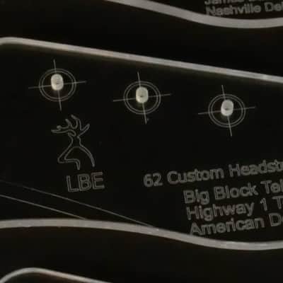 Lone Buck Guitars Fender Telecaster Guitar Acrylic Headstock Template 62 Custom Big Block 2025 - Acrylic image 1