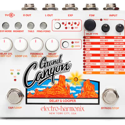 Electro-Harmonix Grand Canyon Stereo Delay & Looper - Guitar Effect Pedal image 2