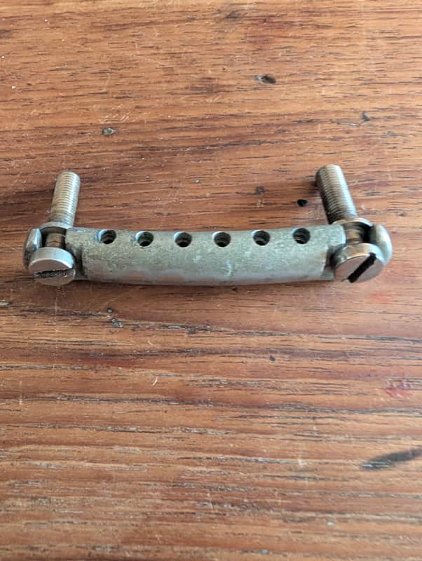 Gibson Nickel wrap around bridge w studs 1956 - Good