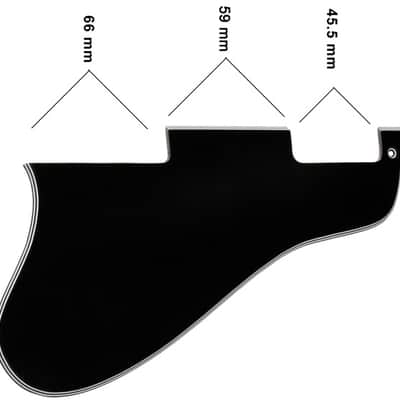 Allparts Black Pickguard for Thinline Hollowbody Guitars image 1