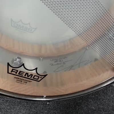 Acoutin 6.5x14" Custom Stave Red Oak/Steel Hybrid Snare Drum image 5