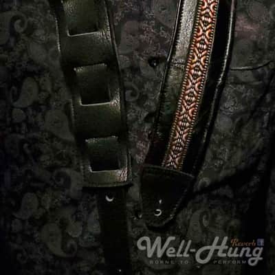 Well-Hung "Strap With No Name" wide, padded black leather, 3" wide image 5