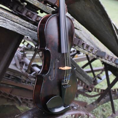 Crow Creek Fiddles Hoedown Special 4/4 size Handmade Fiddle / Violin with Case 2025 - Dark Rustic Brown image 10