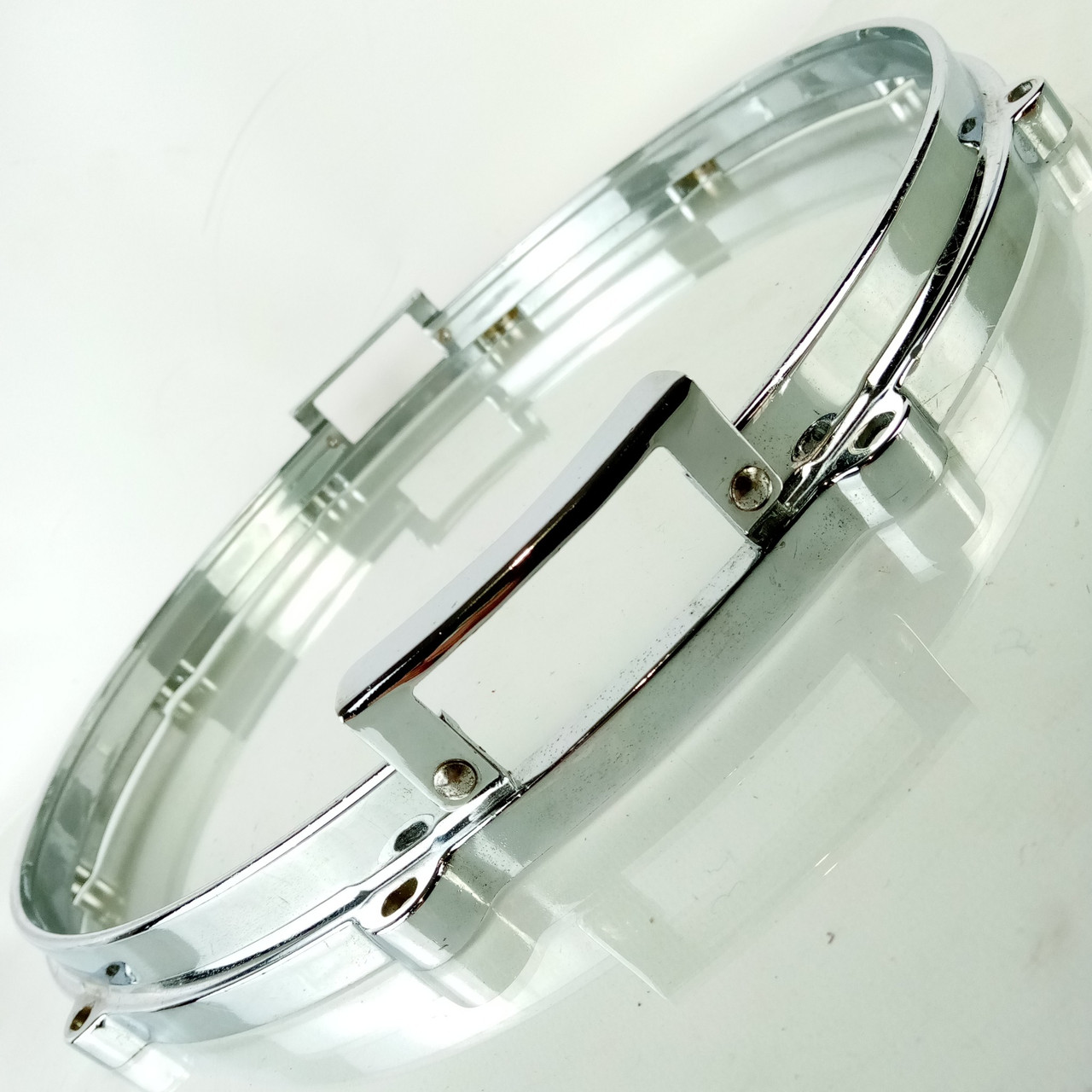 Pearl 14" Zinc Die-Cast 10-Lug Snare Drum Resonant Rim/Hoop Chrome Professional — main photograph