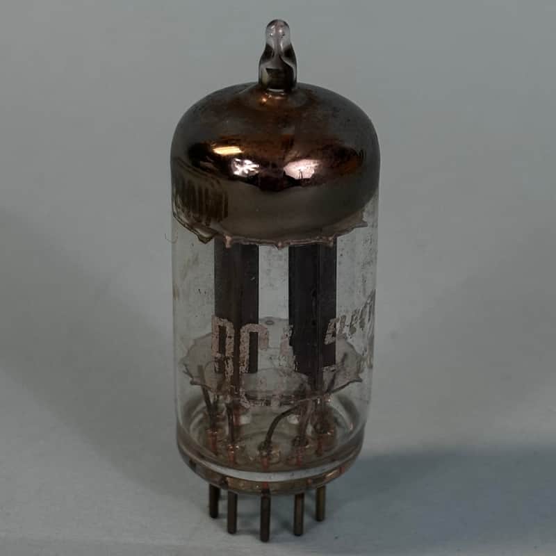 1950s RCA 12AU7 ECC82 Vintage Long Gray Plate D Getter Preamp Tube! T383 image 1