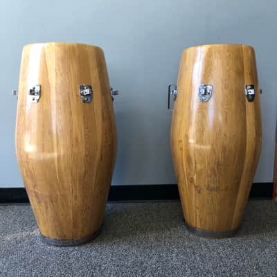 Vintage 1960s Original Valje Conga and Quinto Hand Drum pair with