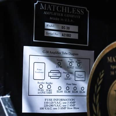 Matchless DC-30 (212 Combo) 30-Watt All-Tube 2x12" Guitar Combo Amplifier #A21002 image 9
