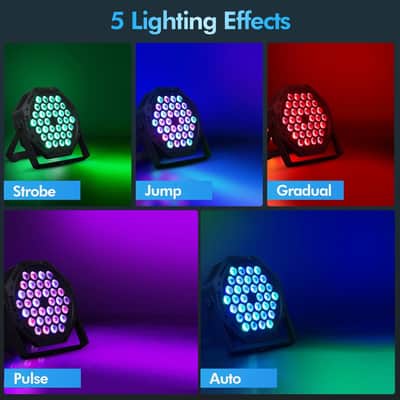 Rechargeable LED Par Can Lights, RGB Battery Powered Stage Uplights with Sound Activated Remote & DMX Control for Festival Event Wedding Bar Church image 4