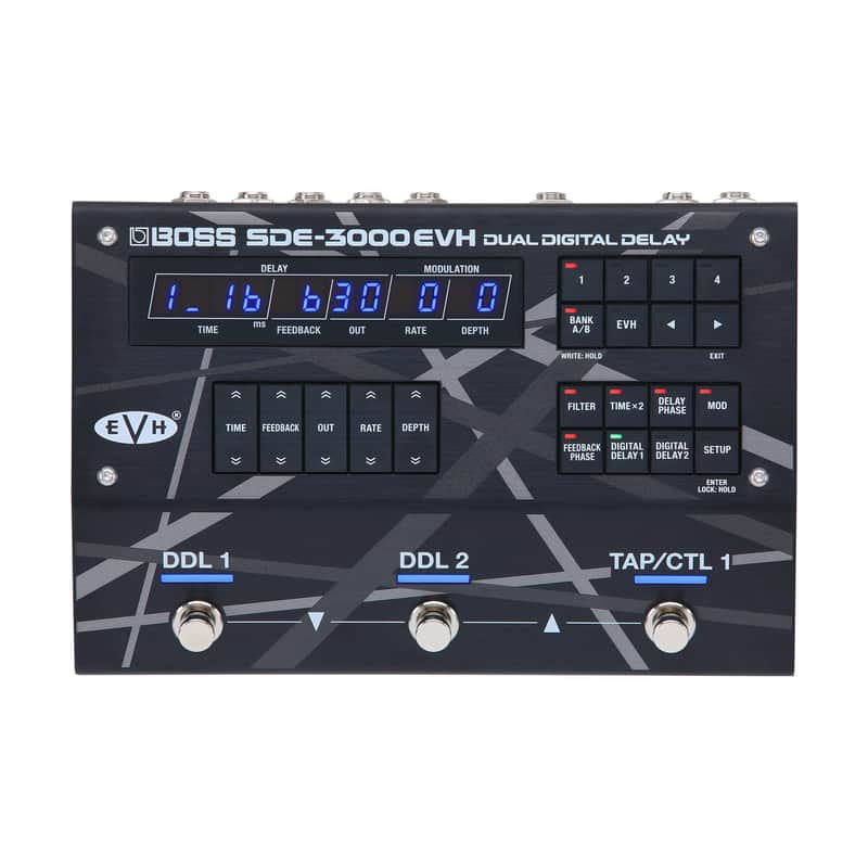 BOSS SDE-3000EVH Special Edition Eddie Van Halen Dual Digital Delay Pedal | 8 Authentic EVH Presets | 2 Built-In SDE-3000 Delay Pedals | Replicate Eddie’s Wet/Dry/Wet Rig with Versatile Connectivity image 1