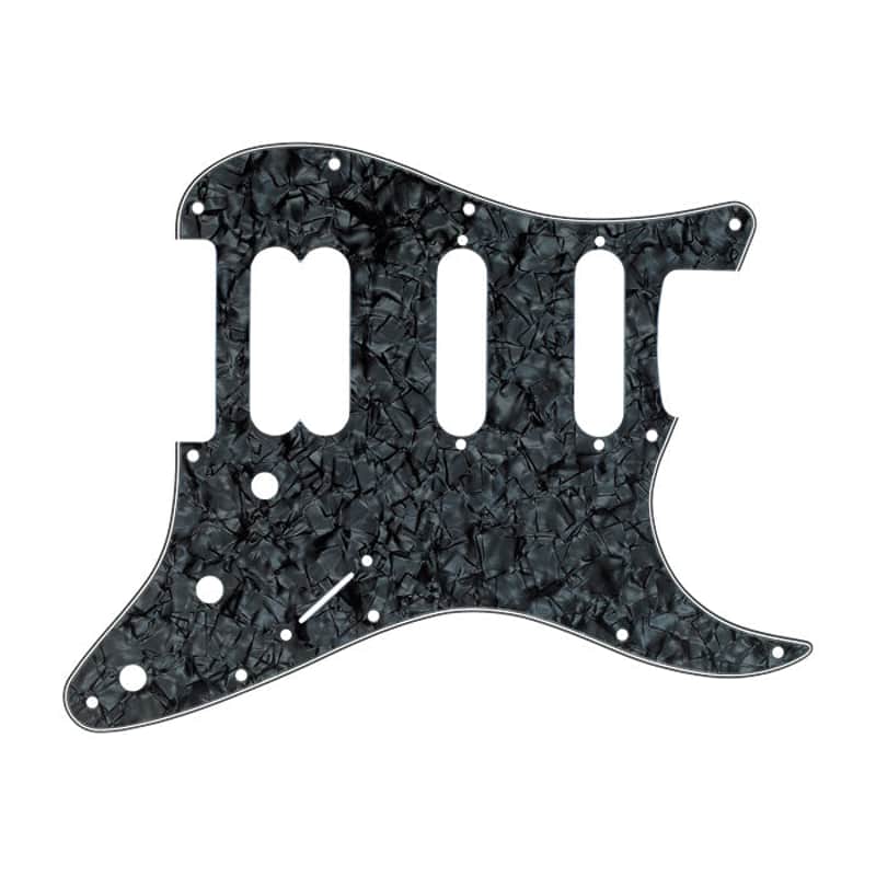 Fender HSS Pickguard Strat 11-Hole Black Pearl 4-Ply 0992146000 image 1