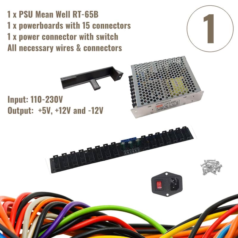 1x65W PSU / 1x15 busboard • PSU kit for Eurorack Case image 1