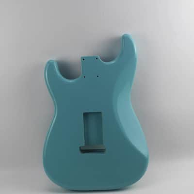 Blue Strat Style Guitar Body Alder Wood image 7