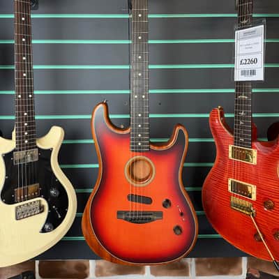 Fender Acoustasonic Stratocaster 3-Tone Sunburst 2020 Hybrid Guitar image 2