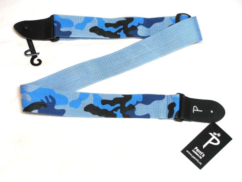PERRI'S Blue Camouflage Guitar Strap Camo - NEW image 1