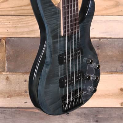 Yamaha TRBX605FM 5-String Bass Guitar Indigo Blue image 2