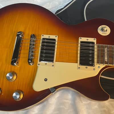 NEW ! Epiphone Les Paul Standard '60s Figured Top Electric Guitar - Iced Tea Burst - Gig Bag - Authorized Dealer - 8.6lbs - G05085 image 3