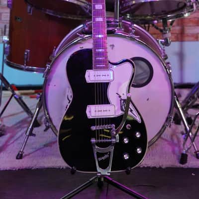 Eastwood Airline Tuxedo – Bigsby Modified – Full Hollow Electric Guitar image 1