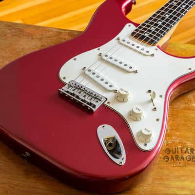 1981 Fender USA Stratocaster Hardtail Burgundy Mist refin - original pickups - original hardcase image 11