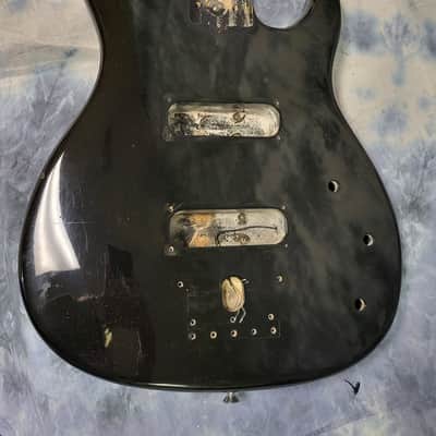 Vintage 1985 Korea Black Bass Guitar Body Project Luthier Parts image 1