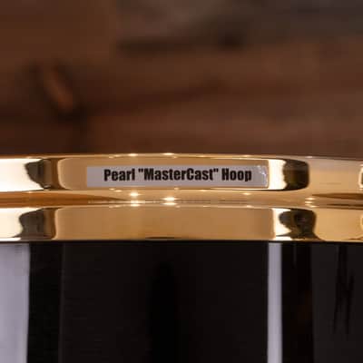 PEARL MASTERS PREMIUM BIRCH (BRP) 5 PIECE DRUM KIT, BLACK MIST, GOLD FITTINGS (PRE-LOVED) image 13